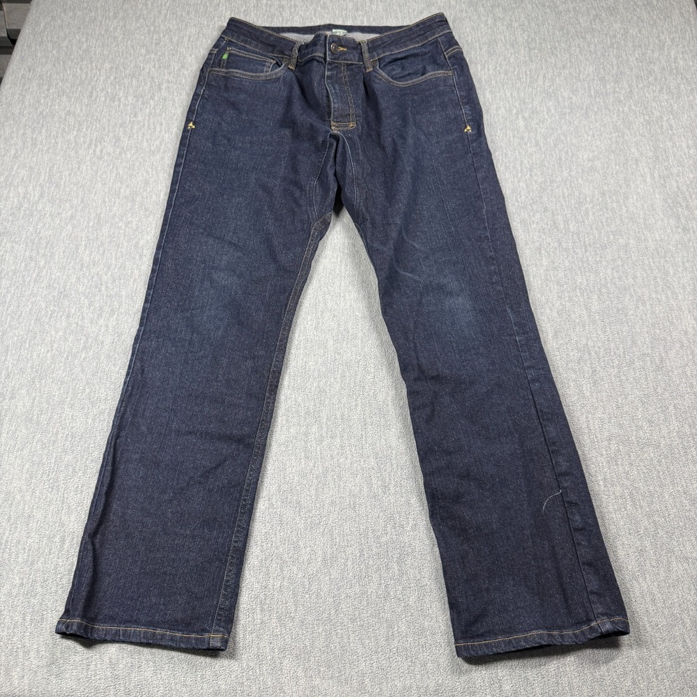Stio Jeans Mens 34S Blue Straight Fit Stretch Dark Wash Denim Mountain Town Tech